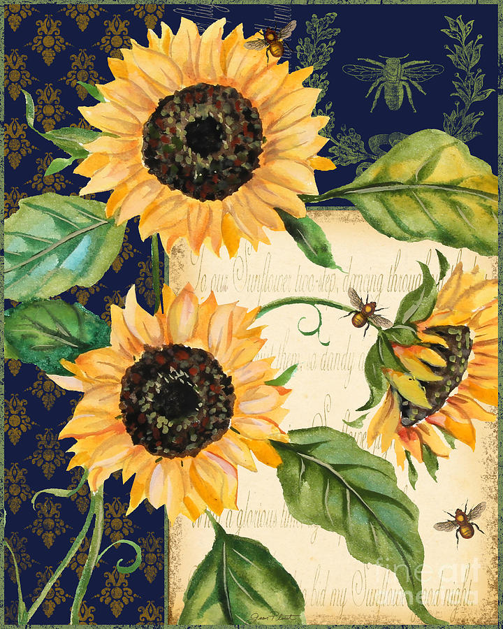 Sunflower Melody-A Painting by Jean Plout