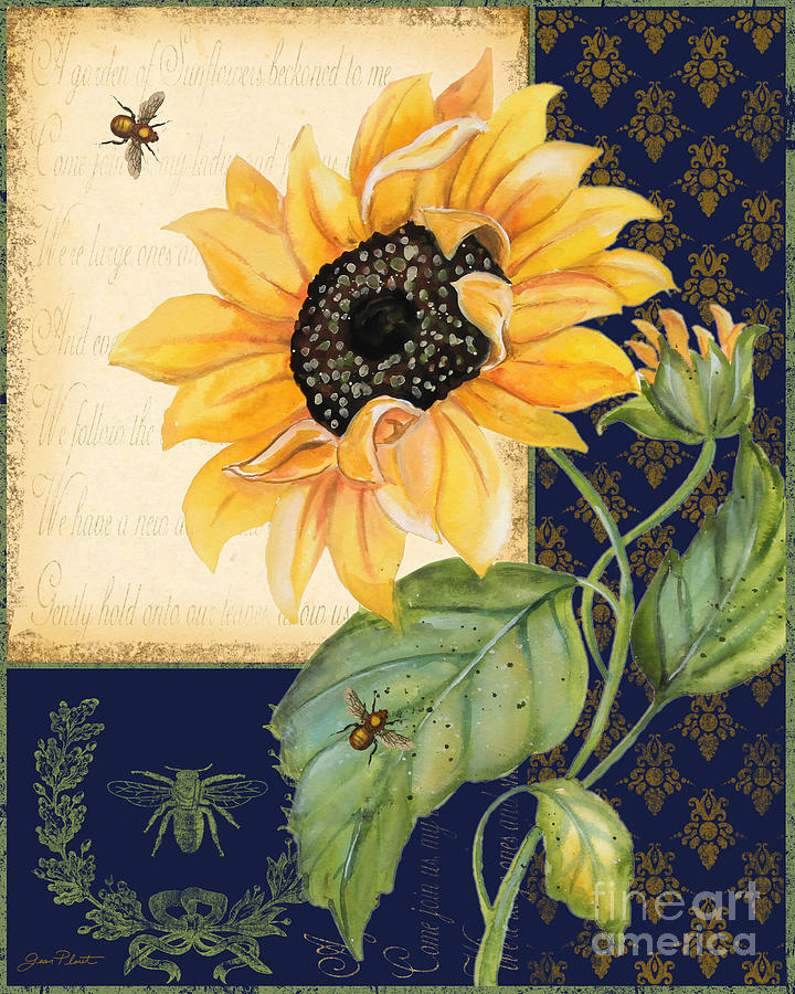Sunflower Melody-B Painting by Jean Plout