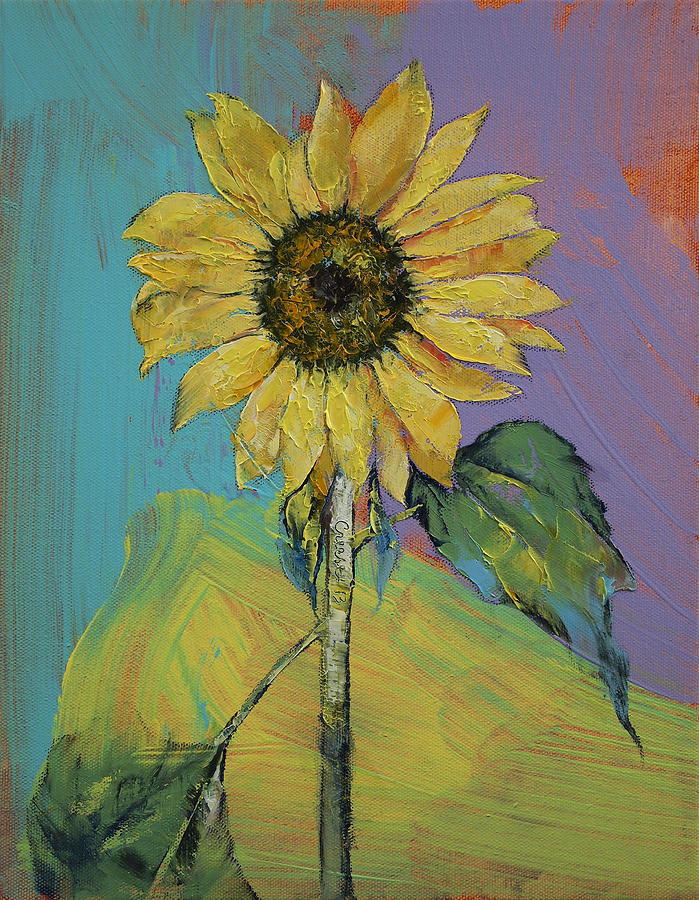 Sunflower Painting by Michael Creese