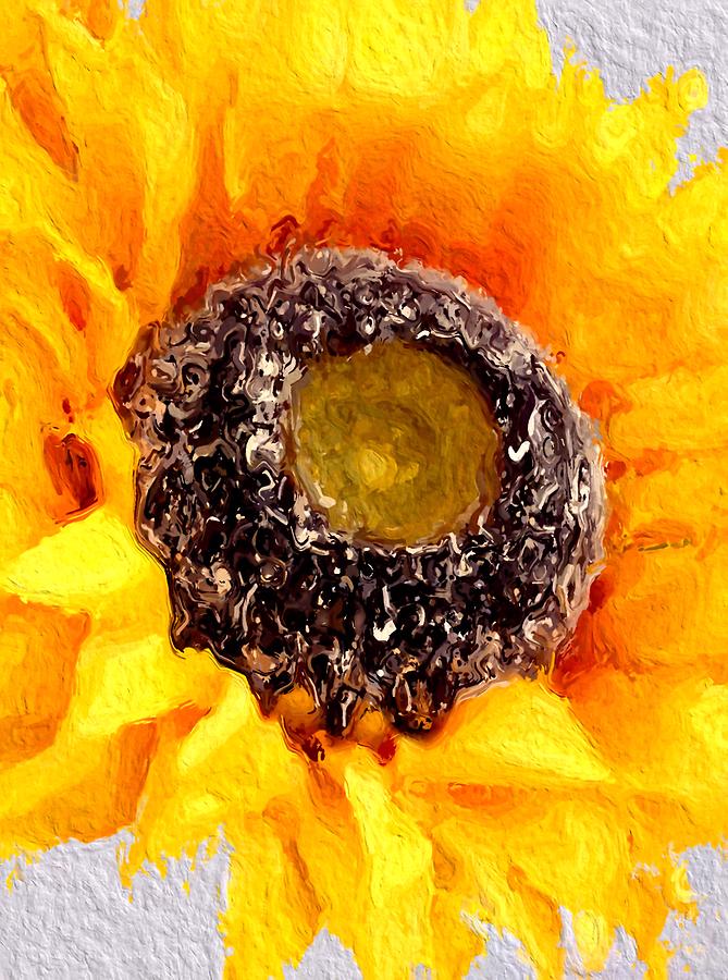 Sunflower One Painting by Morgan Carter