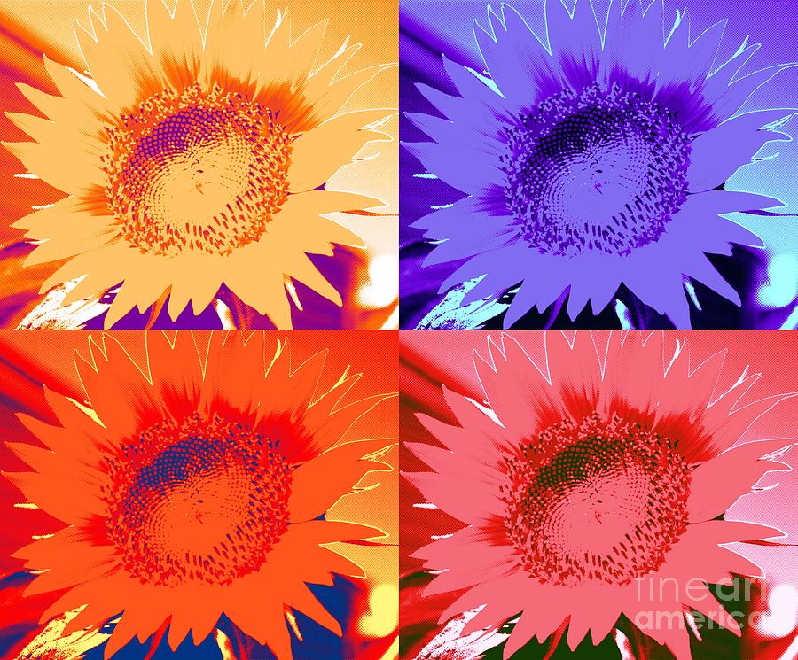 Sunflower Pop Art Photograph by Judy Palkimas