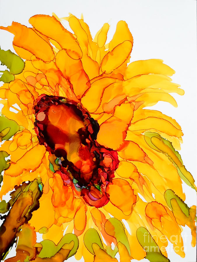 Sunflower Right Face Painting by Vicki  Housel