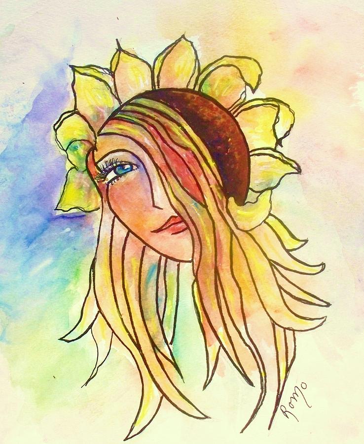 Sunflower Painting - Sunflower by Robin Monroe