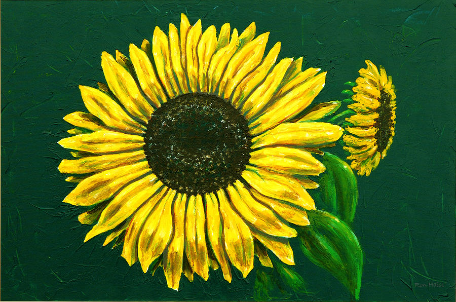 Sunflower Painting by Ron Haist