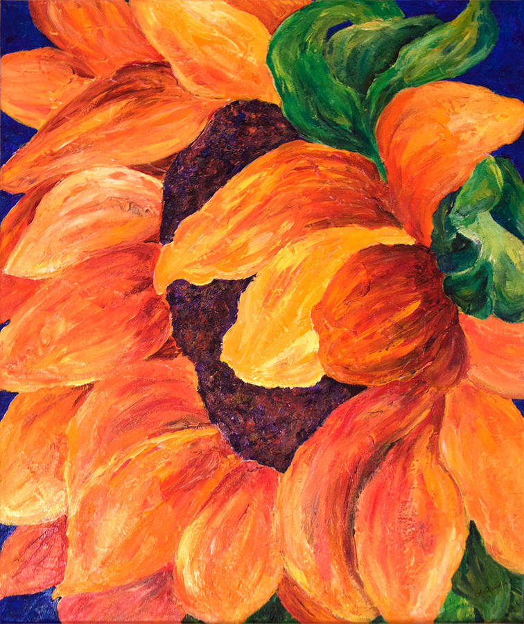 Sunflower Painting by Sally Quillin