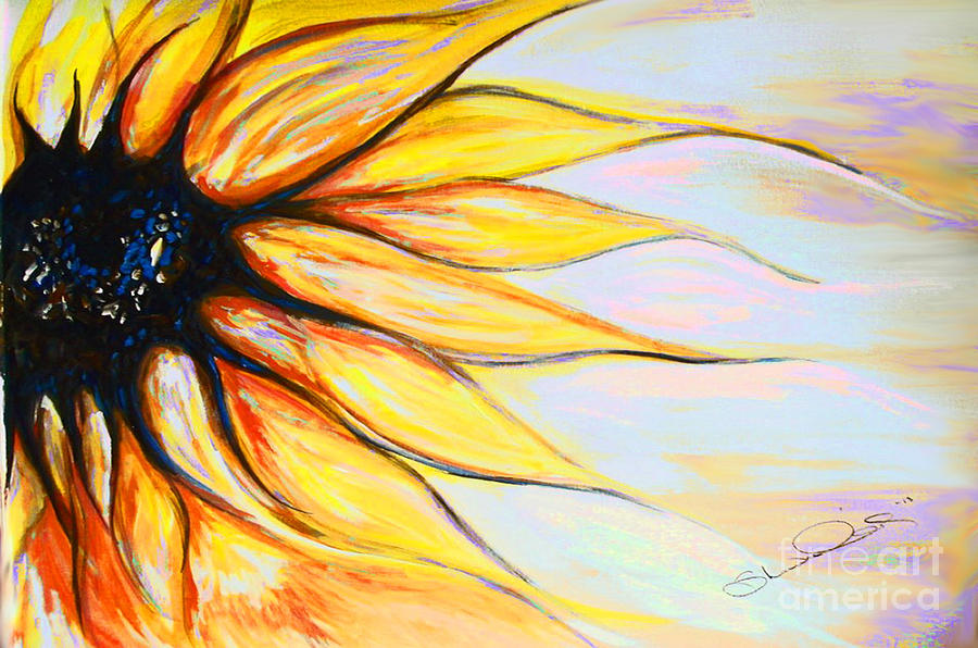 Sunflower Painting by Shawna Vickers - Fine Art America