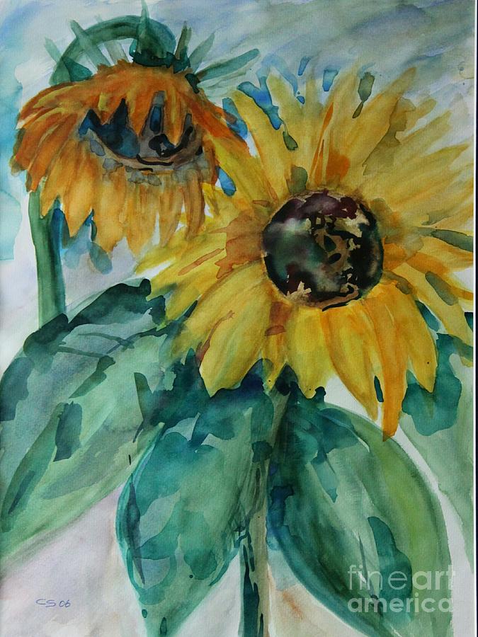 Sunflower - SOLD Painting by Christiane Schulze Art And Photography
