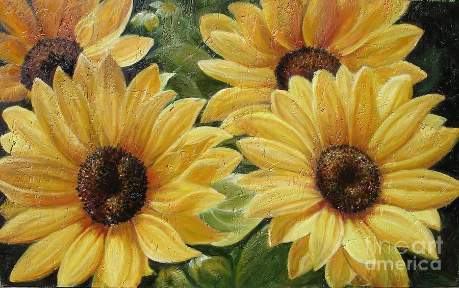 Sunflower Painting by Sorin Apostolescu