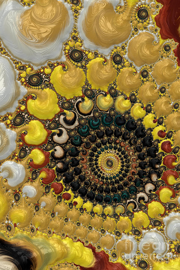 Abstract Digital Art - Sunflower by Steve Purnell