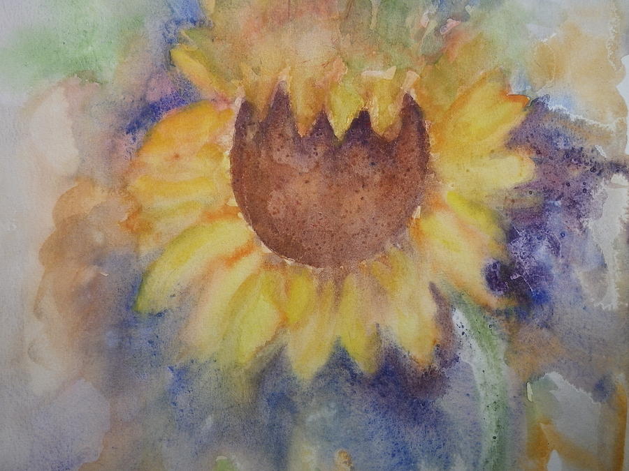 Sunflower Study Painting by Anna Ruzsan