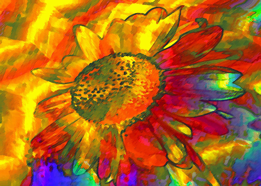 Sunflower Digital Art by Susan Elizabeth Dalton - Fine Art America