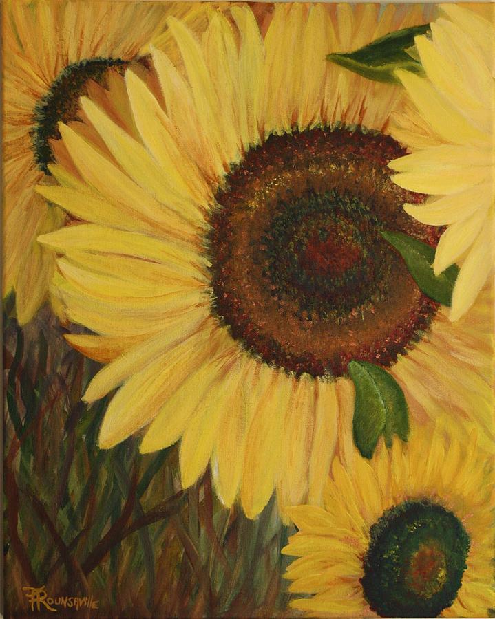 Sunflower Painting by Tami Rounsaville - Fine Art America