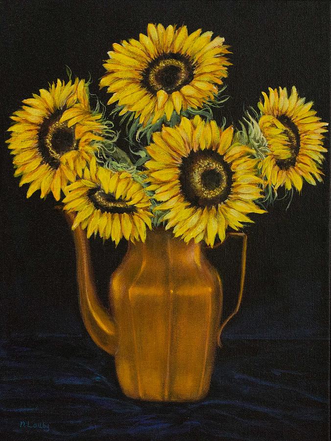 Sunflower Tea Painting by Nancy Lauby