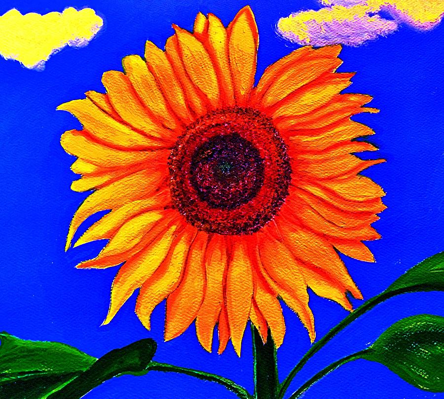 Sunflower Painting by Victoria Rhodehouse
