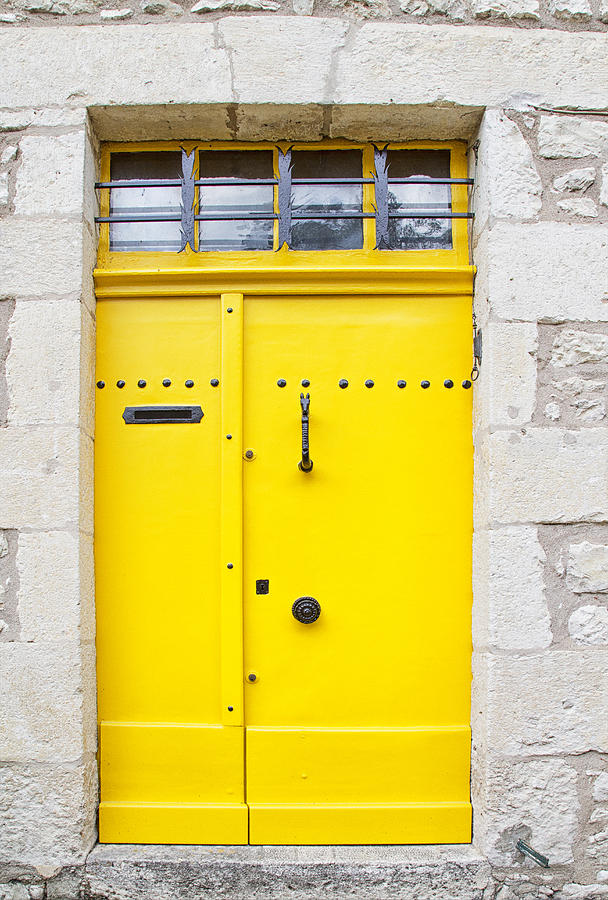 Sunflower Yellow Door Photograph by Georgia Clare