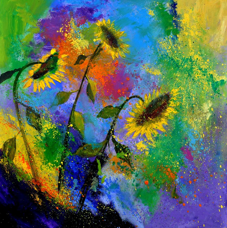 Sunflowers 7741 Painting by Pol Ledent