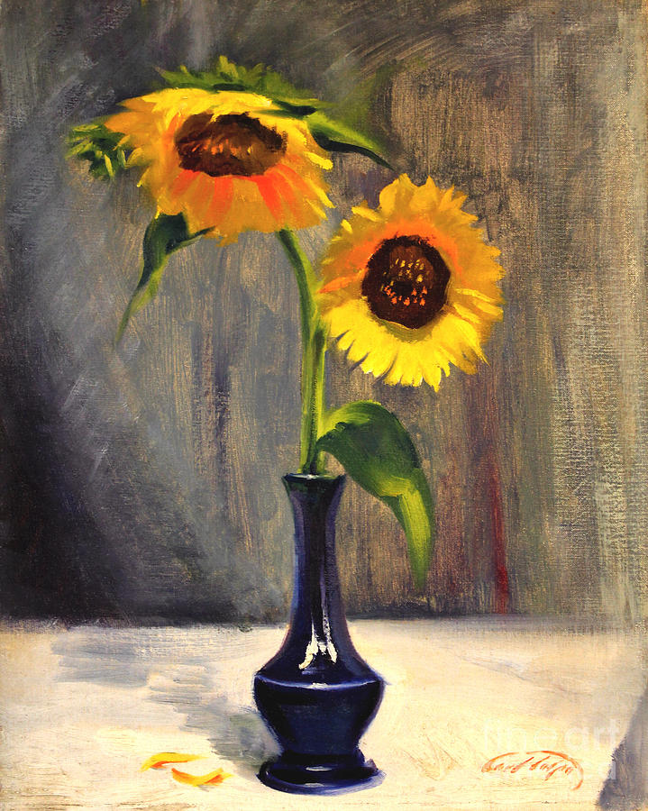 Sunflowers - Adoration Painting by Art By Tolpo Collection