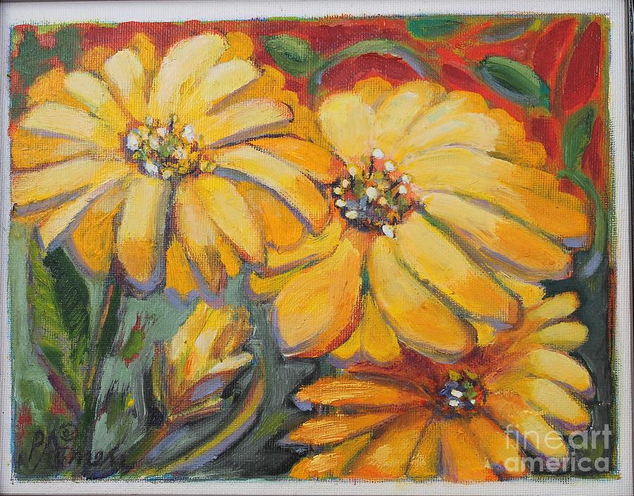 Sunflowers and Sun Painting by Patricia Amen