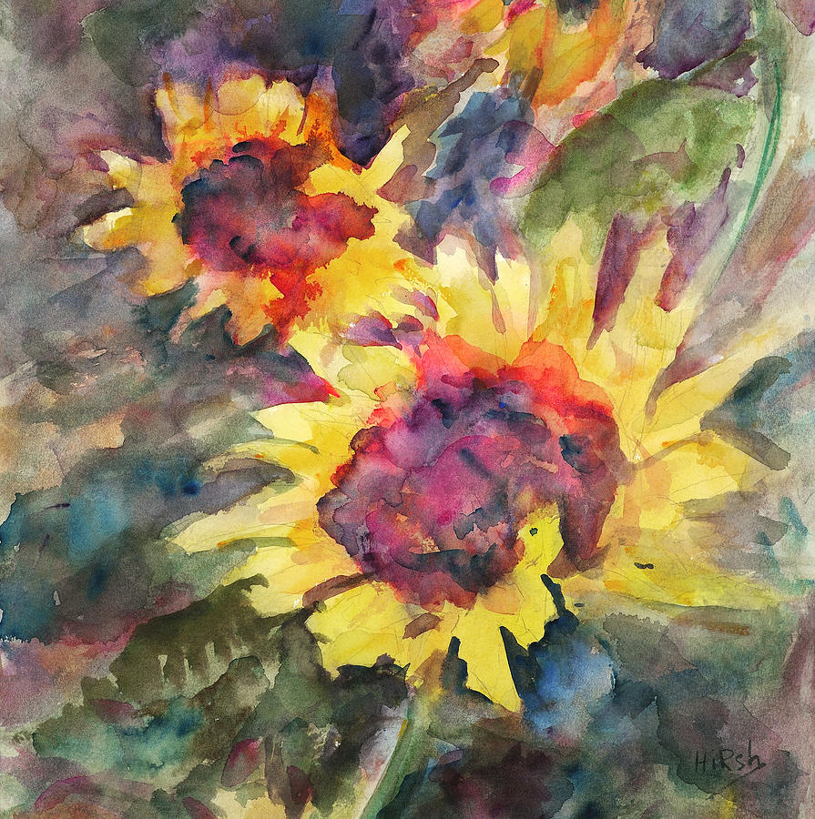 Impressionism Painting - Sunflowers by Cathy Hirsh