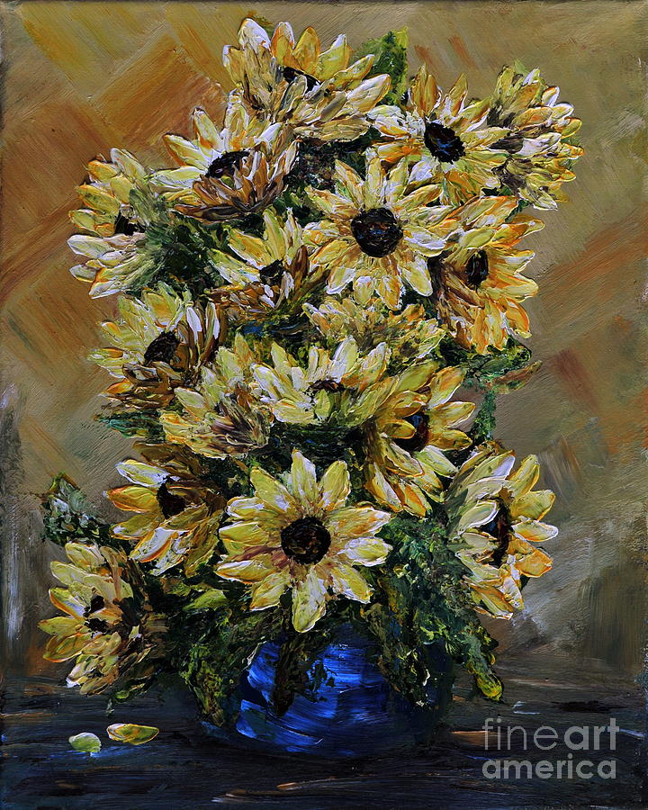 Sunflowers Fantasy Painting by Teresa Wegrzyn
