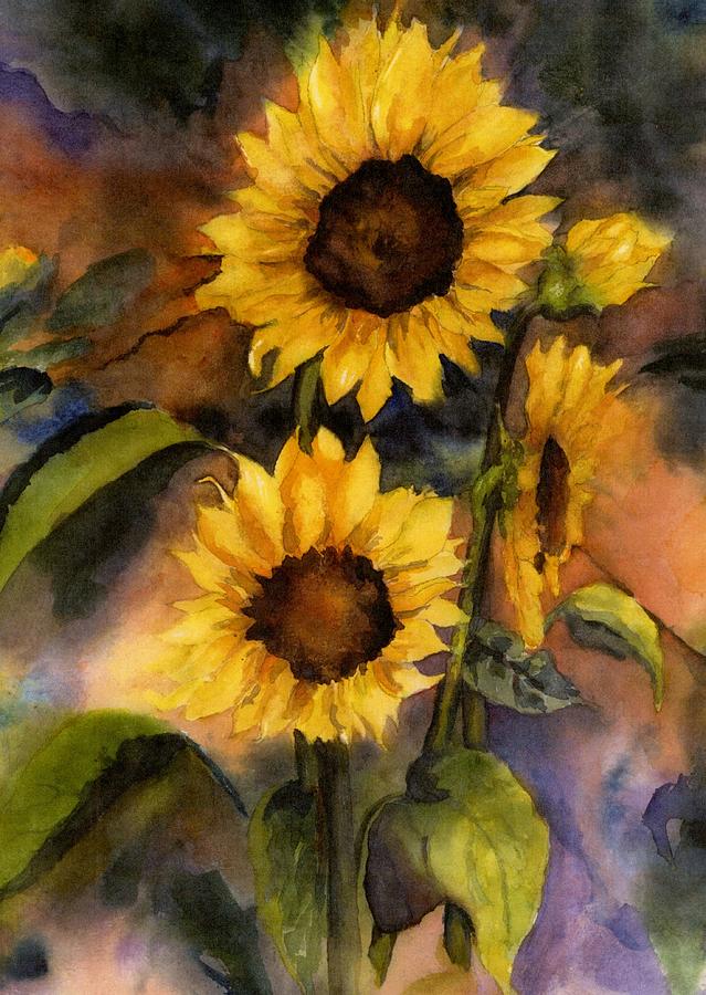 Sunflowers for Cyndi Painting by Maria Hunt