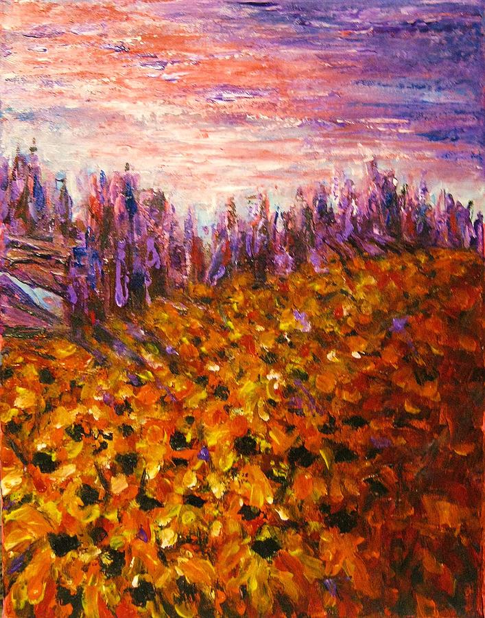 Sunflowers Painting by Helen Kagan
