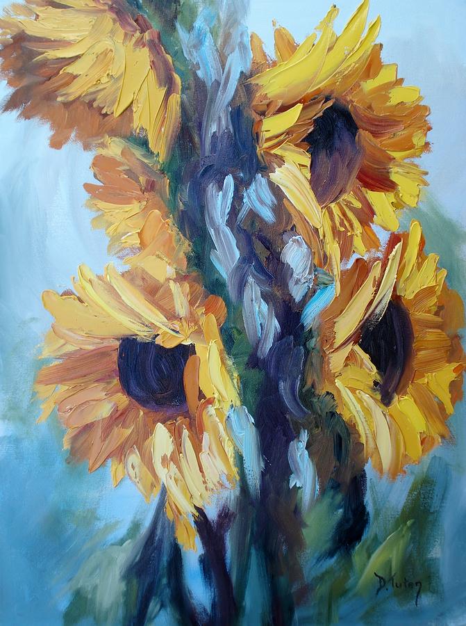 Sunflowers II Painting by Donna Tuten