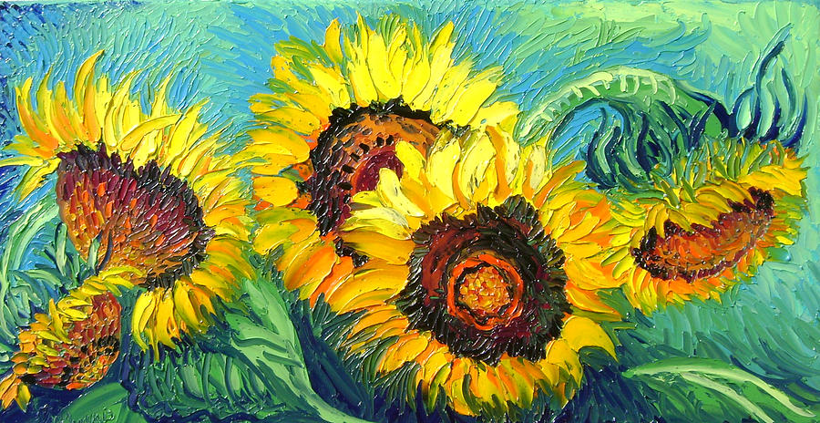 Isabelle Painting - Sunflowers by Isabelle Gervais Isabelle Painting - Sunflowers by Isabelle Gervais