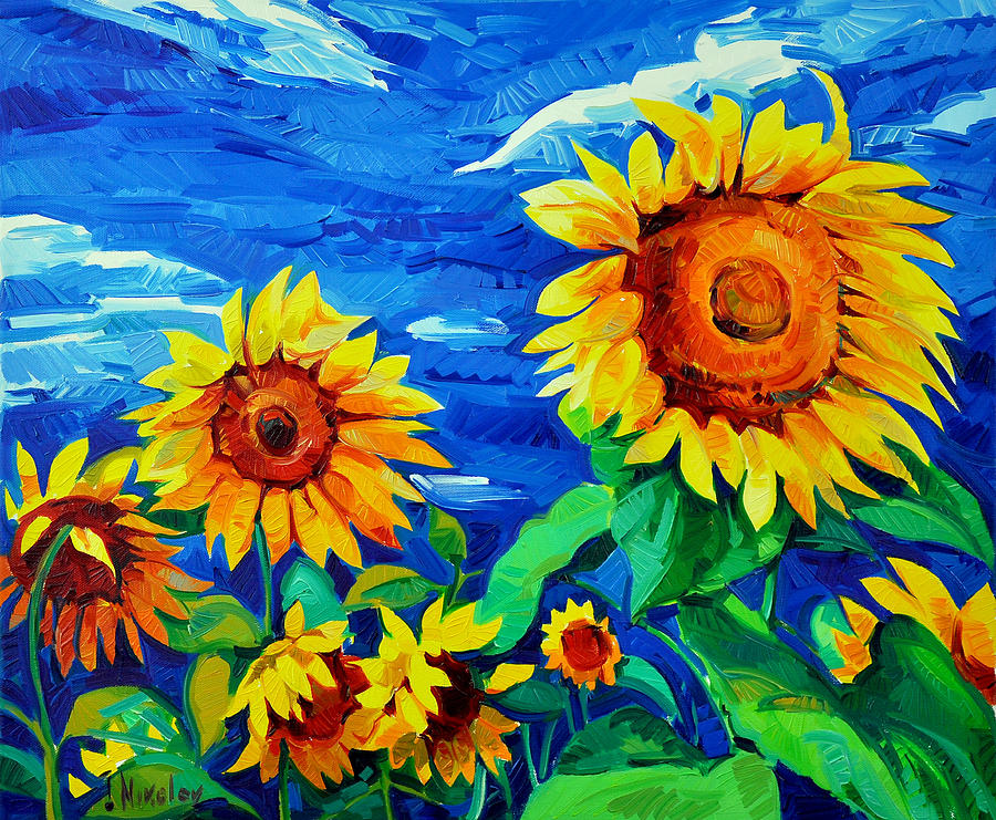 Abstract Painting - Sunflowers by Ivailo Nikolov