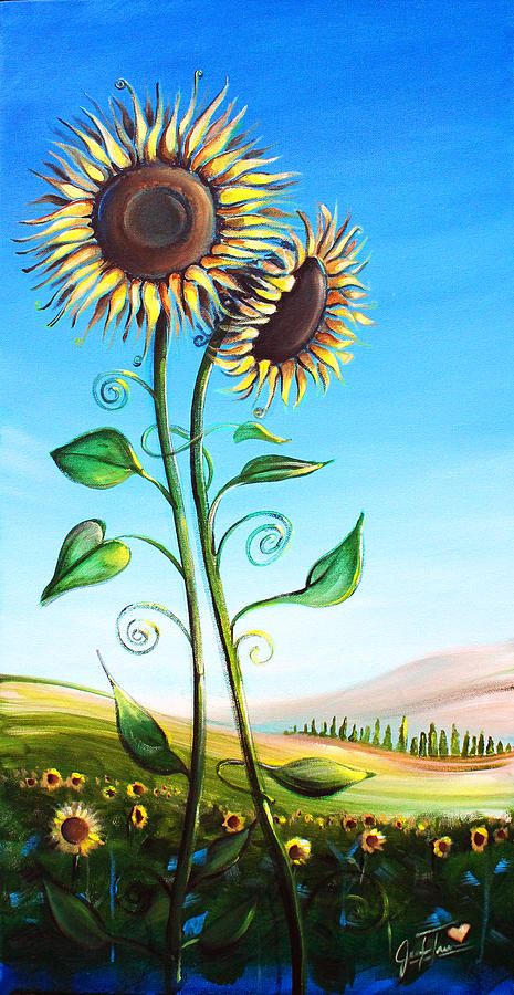 Summer Painting - Sunflowers by Jennifer Treece