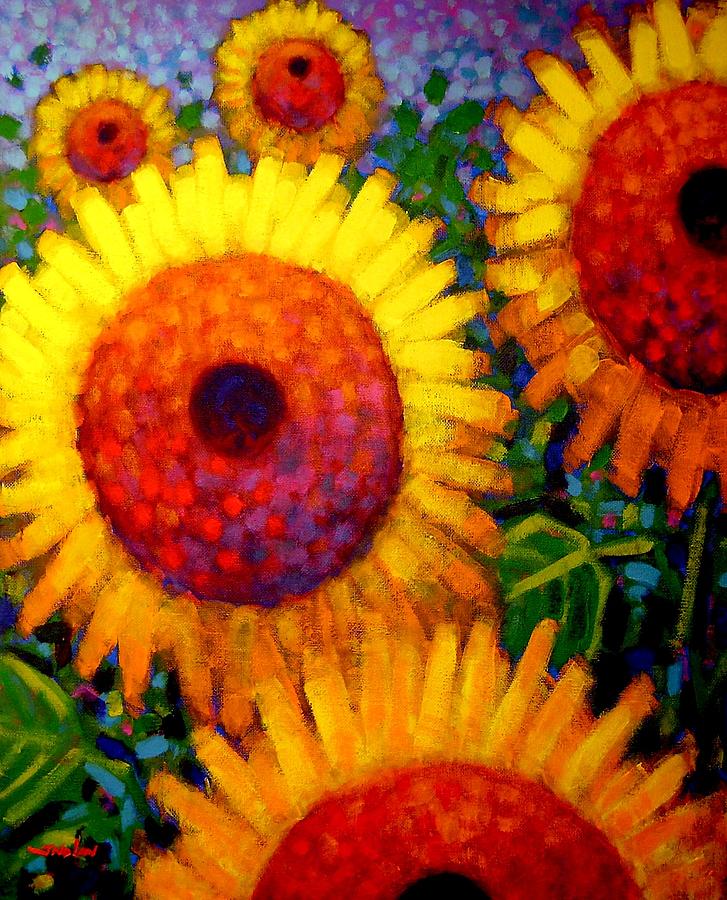 Flower Painting - Sunflowers by John  Nolan