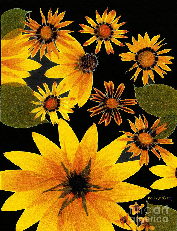 Sunflowers Digital Art by Kathie McCurdy