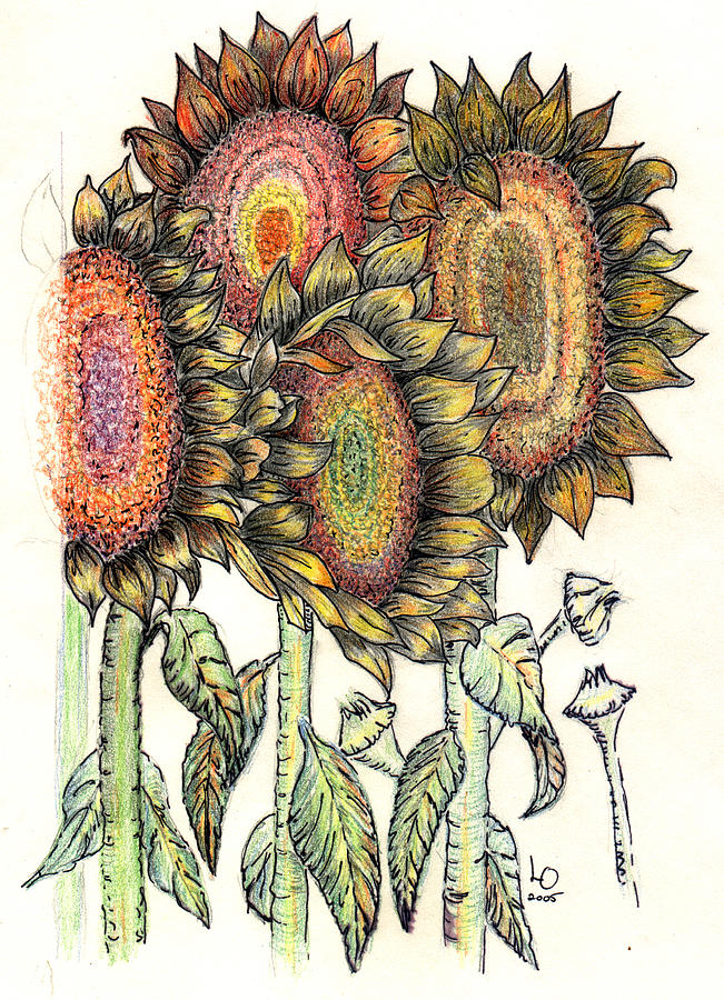 Sunflowers Mixed Media by Lee Owenby