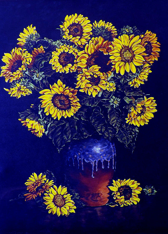 Sunflowers Painting by Linda Becker