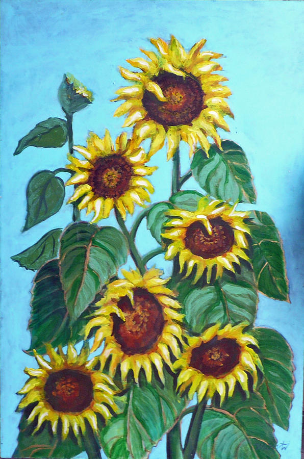 Sunflowers Painting - Sunflowers by Lou Monti