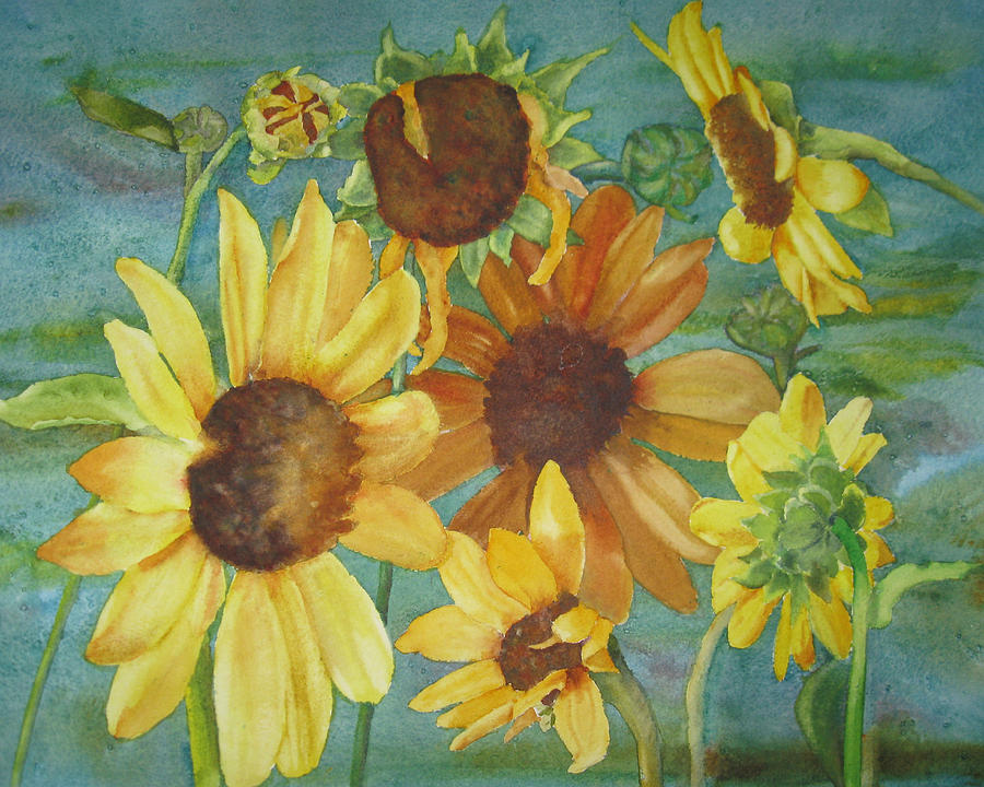 Flower Painting - Sunflowers by Melanie Harman