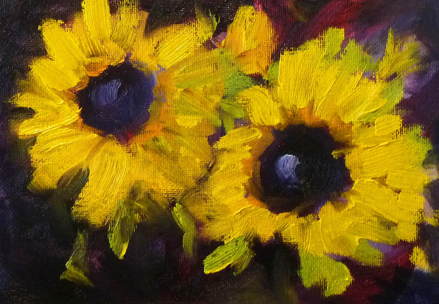 Sunflowers Painting by Nancy Merkle