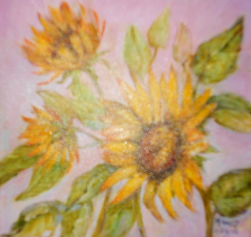 Sunflowers No. Two Painting By Mary Jane Haley - Fine Art America