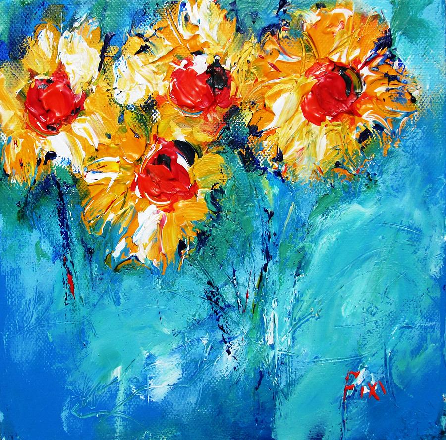 Sunflower  Painting Painting by Mary Cahalan Lee - aka PIXI