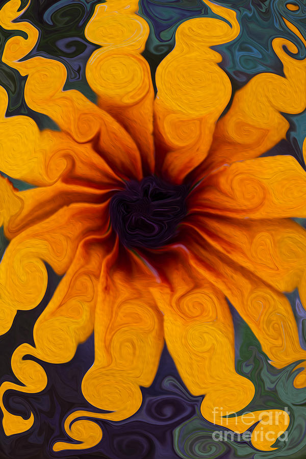 Sunflowers on Psychadelics Painting by Omaste Witkowski