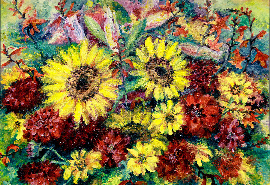 Sunflowers Painting by  Svetlana Nassyrov
