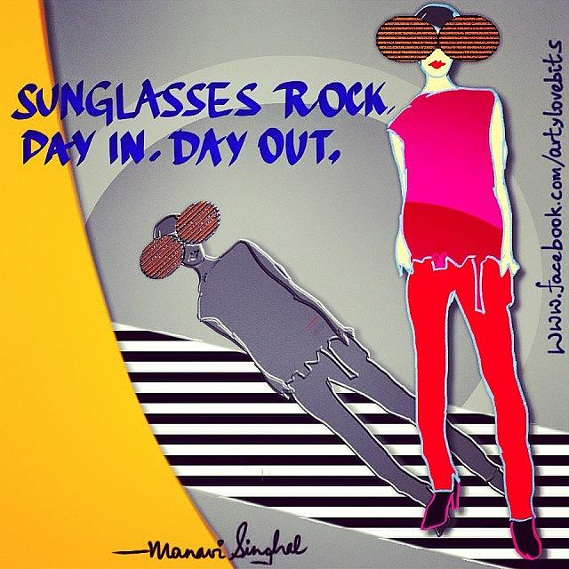 Summer Photograph - #sunglasses #artylovebits #art #magic by Manavi Singhal