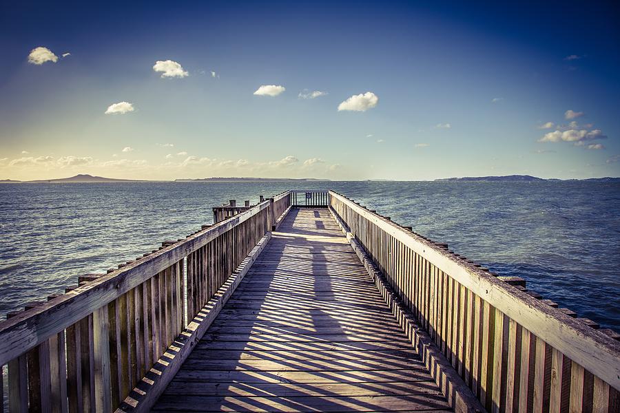 Sunkist Wharf Nz Photograph By Lisa Sands - Fine Art America