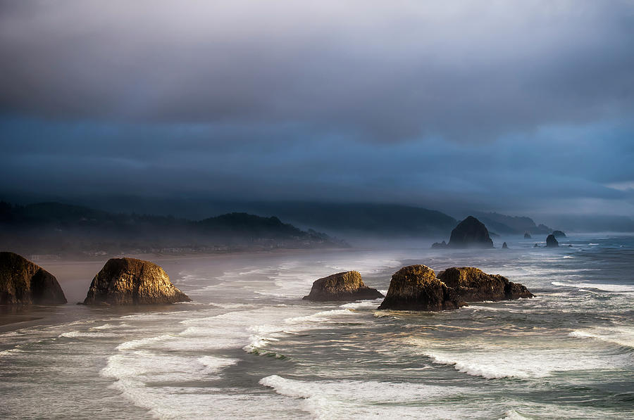 Sunlight And Mist Create Coastal Moods Photograph by Robert L. Potts ...