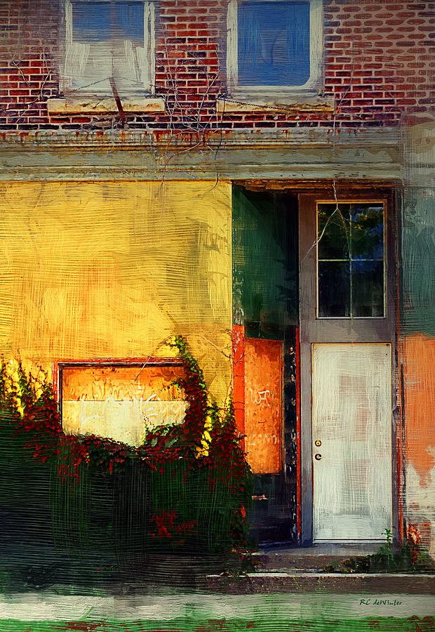 Sunlight Catching Yellow Wall Painting by RC DeWinter