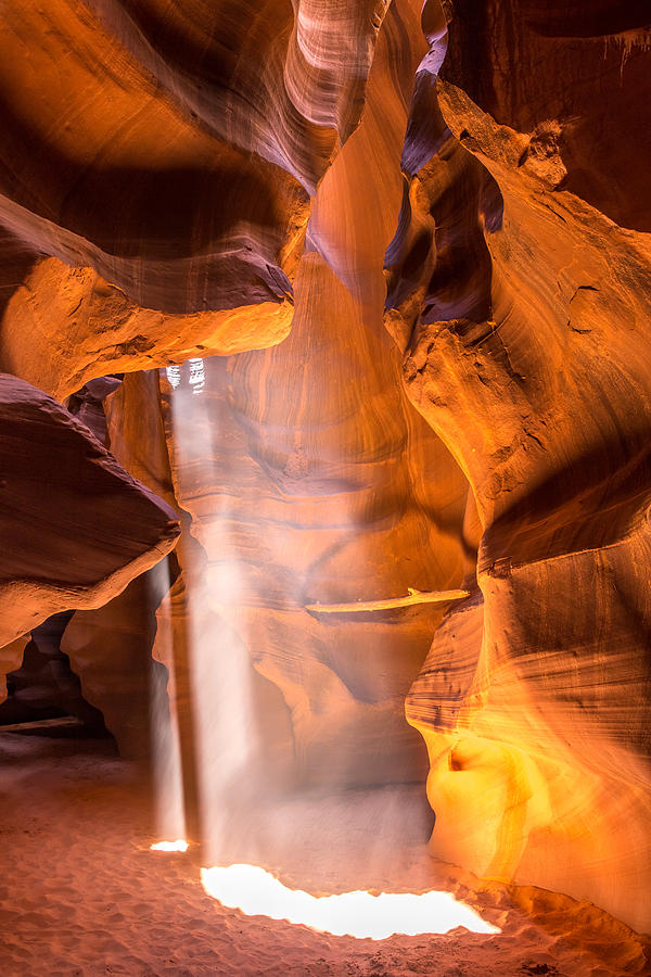 Antelope Canyon Photograph - Sunlight in Antelope Canyon by Pierre Leclerc Photography