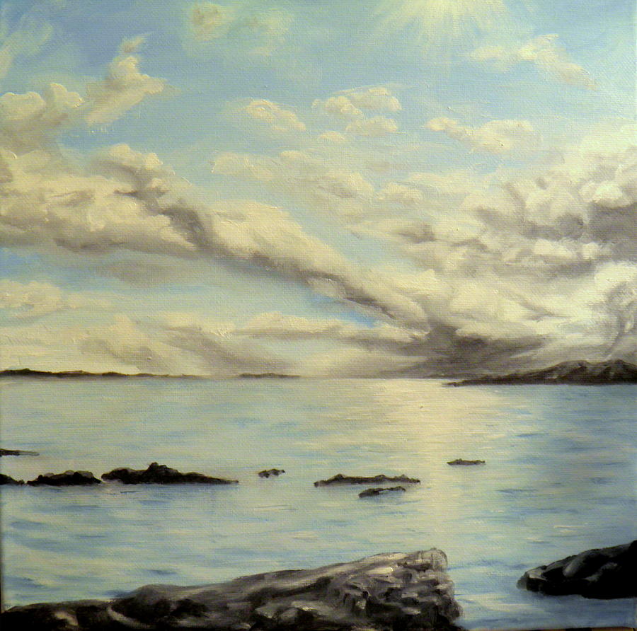 Sunlight On Water Painting by Ida Eriksen