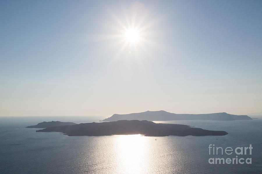 Sunlight over the caldera - Santorini - Greece Photograph by Matteo Colombo