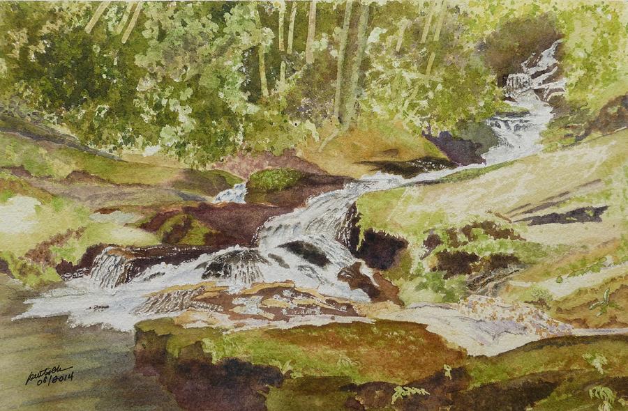 Sunlight Rocks and Water  II  Painting by Joel Deutsch