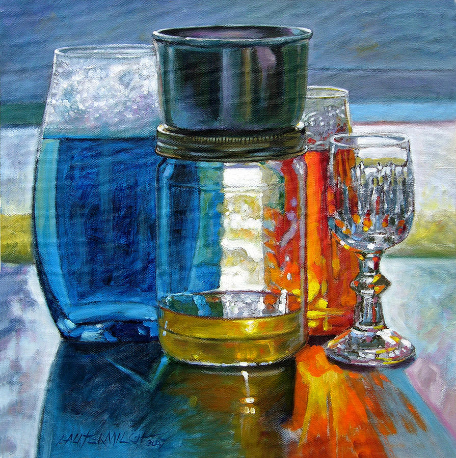 Sunlight Shining through Glass Painting by John Lautermilch